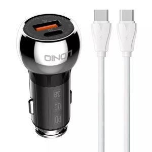 شارژر فندکی فست 38W الدینیو مدل C1 + کابل TYPE C ( اورجینال )
