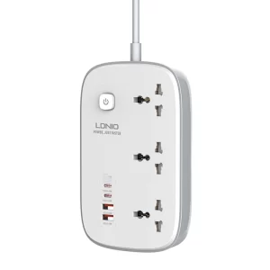 چند راهی برق و شارژر USB و TYPE-C الدینیو مدل SC3416 ( اورجینال )